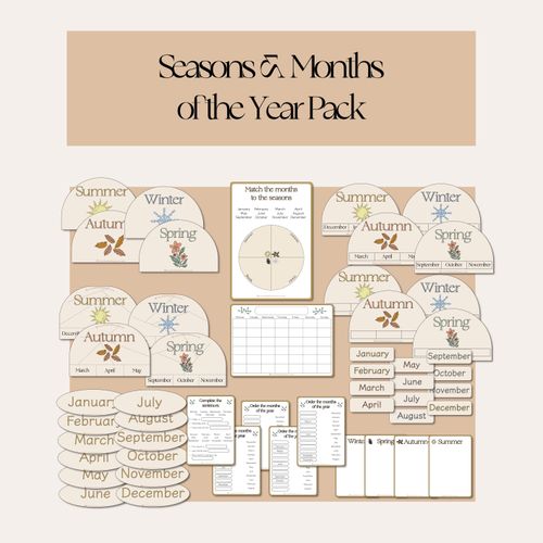 Resource preview 1 for Seasons and Months of the Year Pack