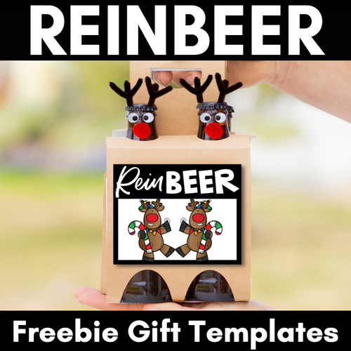 Resource preview 1 for REINBEER Freebie Teacher Gift Tags