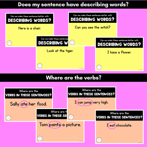 Resource preview 5 for Sentence Writing Editing Checklist Teaching Slides - Correcting Sentences for Kids