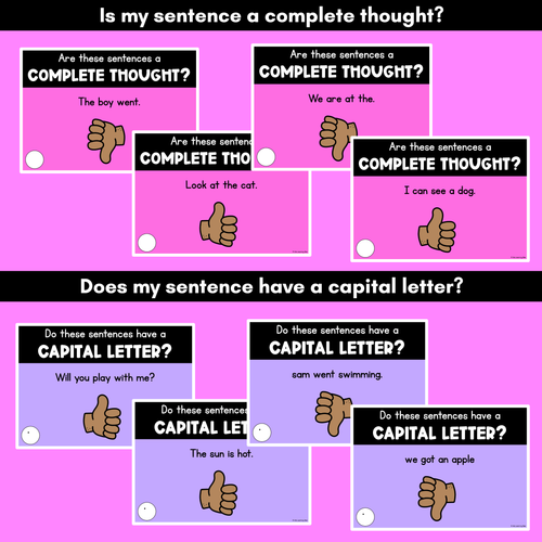 Resource preview 3 for Sentence Writing Editing Checklist Teaching Slides - Correcting Sentences for Kids