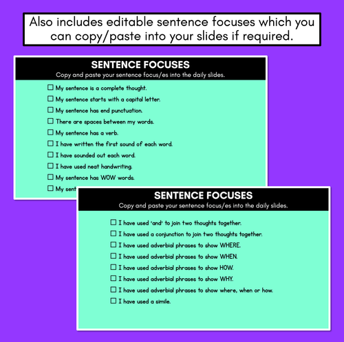 Resource preview 5 for Sentence Stimulus Slides -  Consonant Digraphs - Decodable Word Prompts for Sentence of the Day