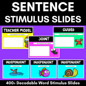 Sentence Stimulus Slides - Sentence of the Day Templates