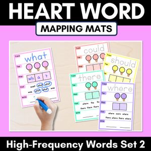 HEART WORD MAPPING MATS - High-Frequency Words Set 2