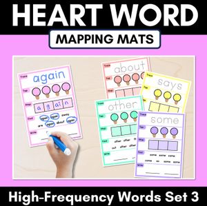 HEART WORD MAPPING MATS - High-Frequency Words Set 3