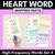 1 for HEART WORD MAPPING MATS - High-Frequency Words Set 4