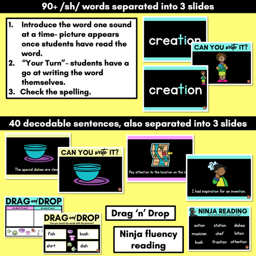 Resource preview 3 for Consonant Sound SH PowerPoint - SH TI CI SI