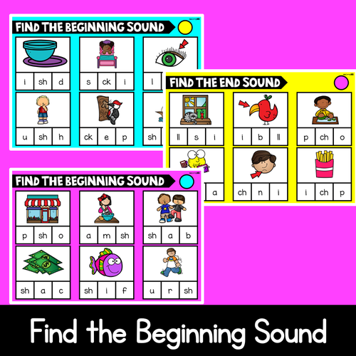 Resource preview 2 for Digital Phonics Slides for Common Digraphs - Beginning, Middle & End Sounds