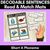 1 for Short A Phoneme Decodable Sentence Mats - Read & Match