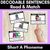 3 for Decodable Sentence Activities for Short A Phoneme - BUNDLE