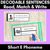 2 for Decodable Sentence Activities for Short E Phoneme - BUNDLE
