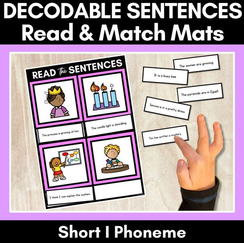 Resource preview 3 for Decodable Sentence Activities for Short I Phoneme - BUNDLE