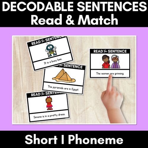 Resource preview 2 for Decodable Sentence Activities for Short I Phoneme - BUNDLE