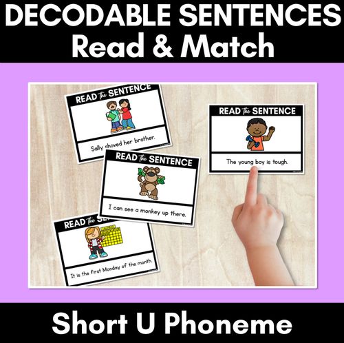 Resource preview 2 for Decodable Sentence Activities for Short U Phoneme - BUNDLE