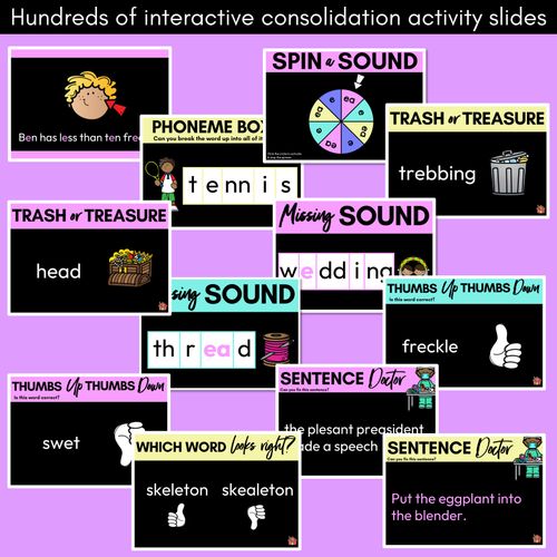 Resource preview 4 for Short Vowel Sound E PowerPoint - E, EA