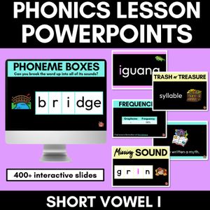 Short Vowel Sound I PowerPoint - I, Y