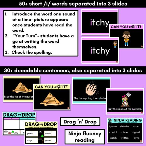 Resource preview 3 for Short Vowel Sound I PowerPoint - I, Y