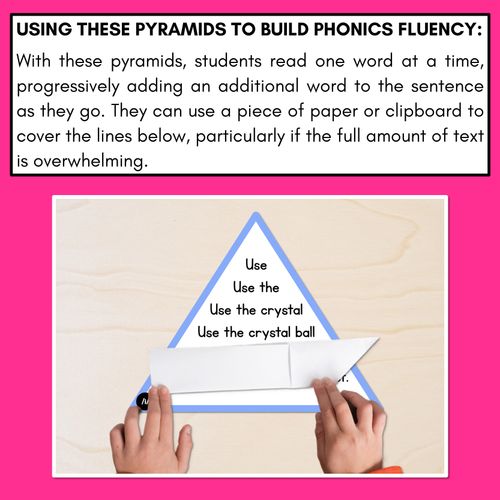 Resource preview 3 for SHORT VOWEL PHONEME I WORDS - Decodable Sentence Pyramids - Phonics Fluency