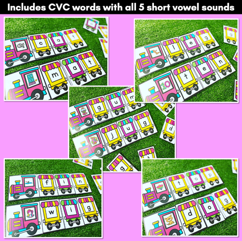 Resource preview 3 for CVC WORD BUILDING TRAINS - Kindergarten Phonics Game