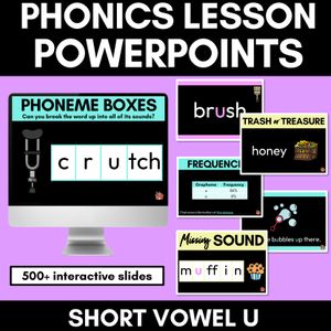 Short Vowel Sound U PowerPoint - U, O, OU
