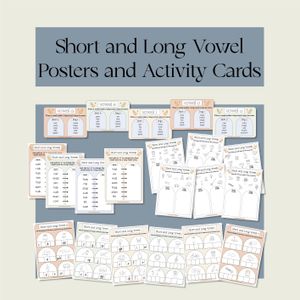 Short and Long Vowel Posters and Activity Cards