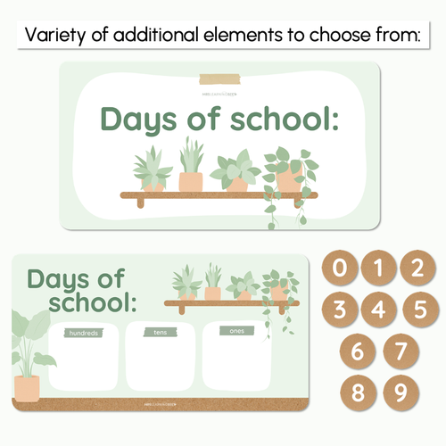 Resource preview 3 for Days of School Display - The Greenhouse Collection - Natural Classroom Decor