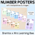 1 for NUMBER POSTERS 1-30 with ten frames, base ten blocks, tallies & fingers - The Brentos Collection