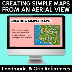 Creating Simple Maps from an Aerial View - Landmarks and Grid References Teaching Slides
