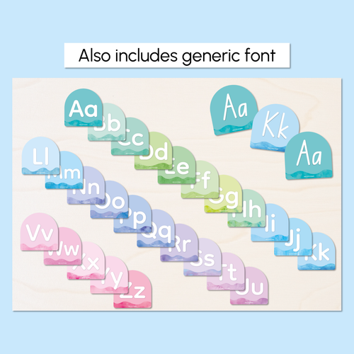 Resource preview 4 for Alphabet Toppers -  Sea of Wonder Collection - Calming Classroom Decor