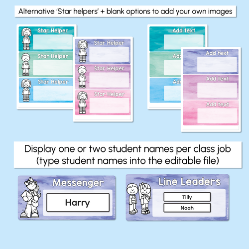 Resource preview 3 for Editable Class Jobs Display - The Sea of Wonder Collection - Calming Classroom Decor