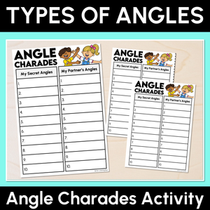 Angle Charades - Types of Angles Partner Game