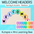 1 for WELCOME Bunting & Accents - The Kutopia Collection - Rainbow