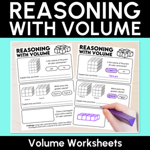 Reasoning with Volume Worksheets