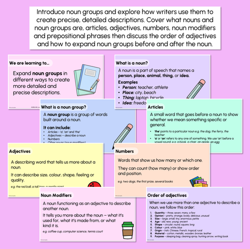Resource preview 2 for Expanding Noun Groups Explicit Teaching Slides