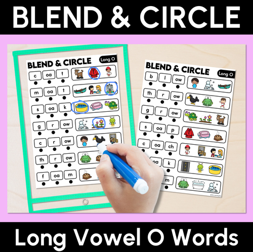 Resource preview 3 for Blend & Circle - Long Vowel Words Blending Mats Bundle