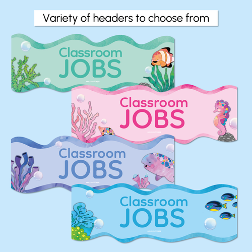 Resource preview 4 for Editable Class Jobs Display - The Sea of Wonder Collection - Calming Classroom Decor