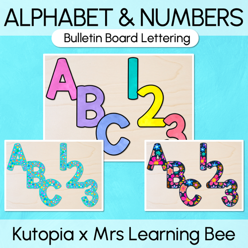 Resource preview 1 for Alphabet & Numbers for Bulletin Board Headings - The Kutopia Collection