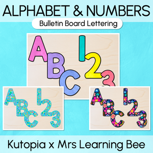 Alphabet & Numbers for Bulletin Board Headings - The Kutopia Collection