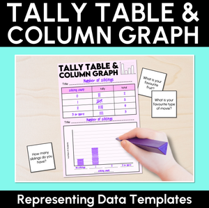 Tally Table & Column Graphs - Representing Data Templates