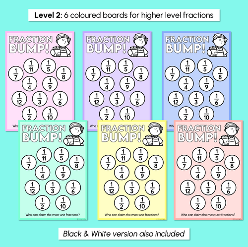 Resource preview 4 for Fraction Bump – Unit Fractions Board Game