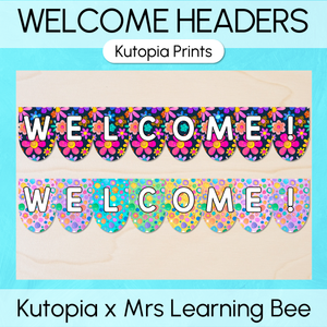 WELCOME Bunting & Accents - The Kutopia Collection - Kutopia Prints
