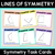 1 for Lines of Symmetry Task Cards