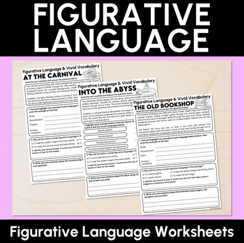 Resource preview 1 for Figurative Language Worksheets