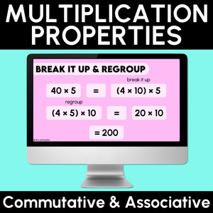 Multiplication Properties - Commutative and Associative Teaching Slides