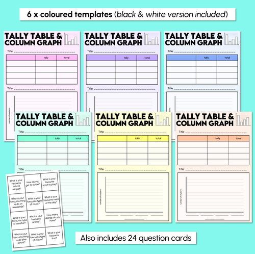 Resource preview 3 for Tally Table & Column Graphs - Representing Data Templates