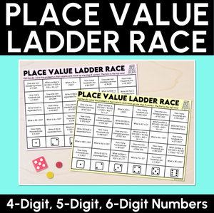 Place Value Ladder Race - Place Value Activity Mats