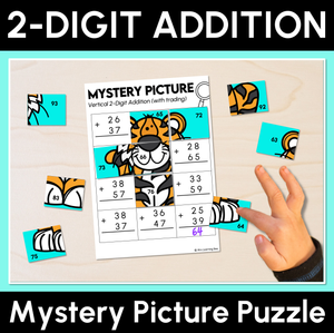 Mystery Picture Puzzle - 2-Digit Addition