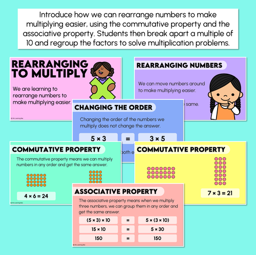 Resource preview 2 for Multiplication Properties - Commutative and Associative Teaching Slides