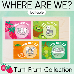 Where Are We? Classroom Display  - The Tutti Frutti Collection - Colourful Classroom Decor