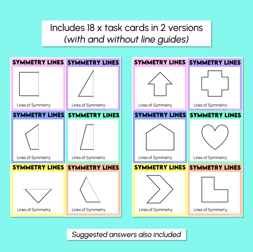 Resource preview 3 for Lines of Symmetry Task Cards