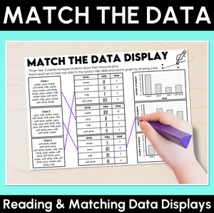 Read & Match the Data Display - Reading Data Worksheets